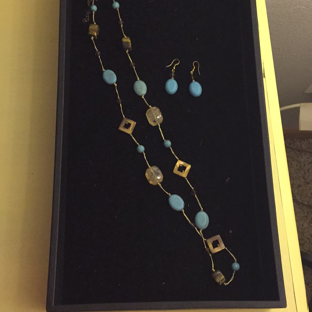 Turquoise Necklace and matching earrings